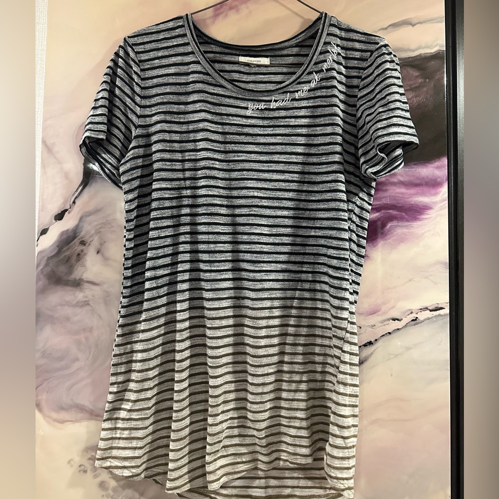 Maurice’s “You Had Me At Merlot” short sleeve top